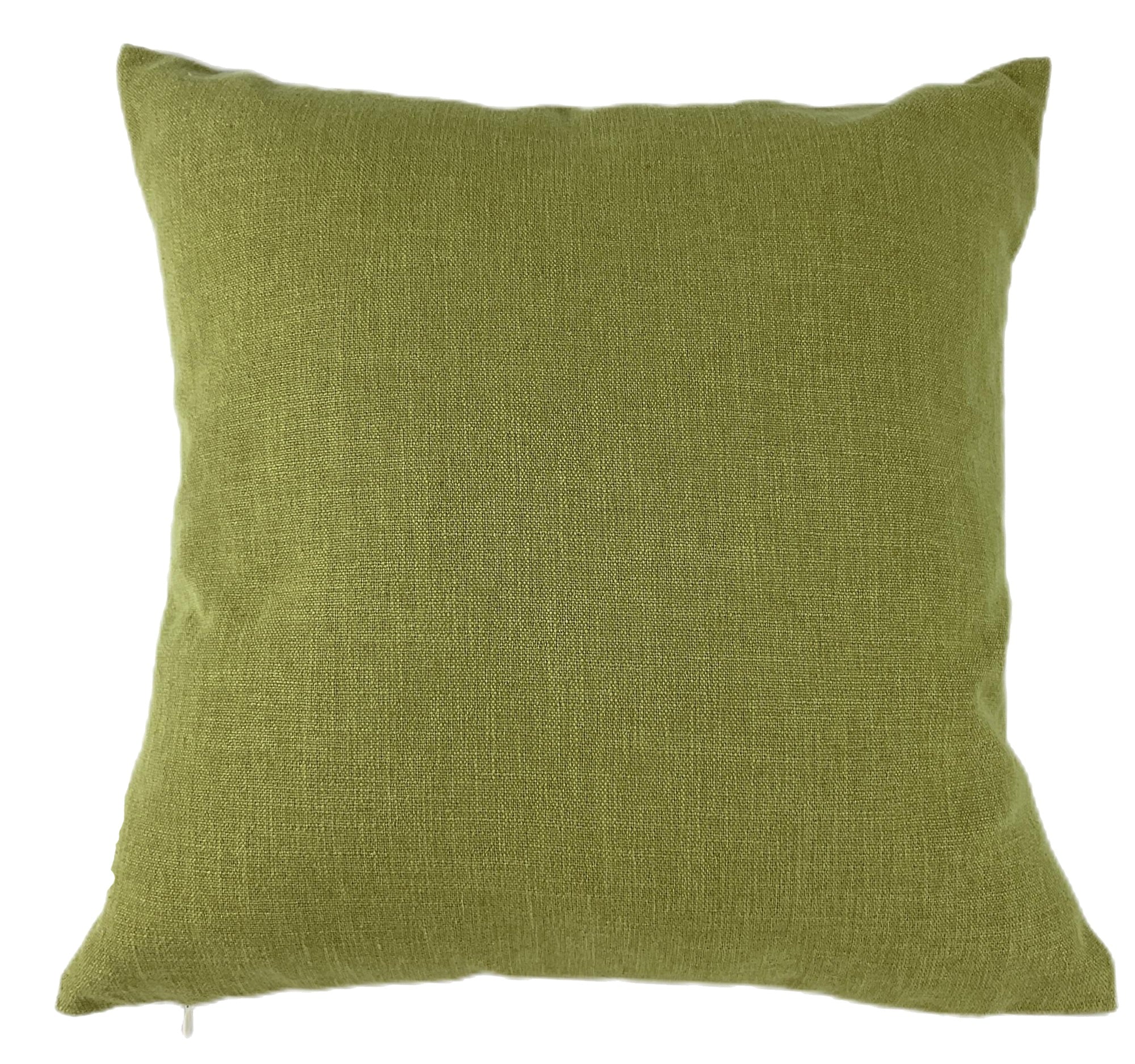 Malini Aurora Modern Bubble Linen Swamp Green Square Cushion